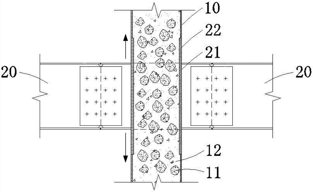 Steel pipe recycled block concrete assembly structure