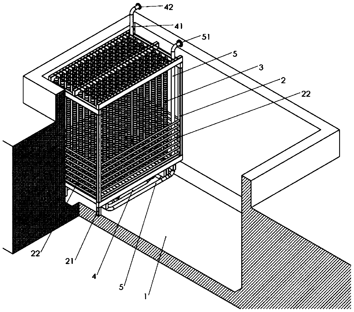 Biological treatment device for oily sewage in oil field