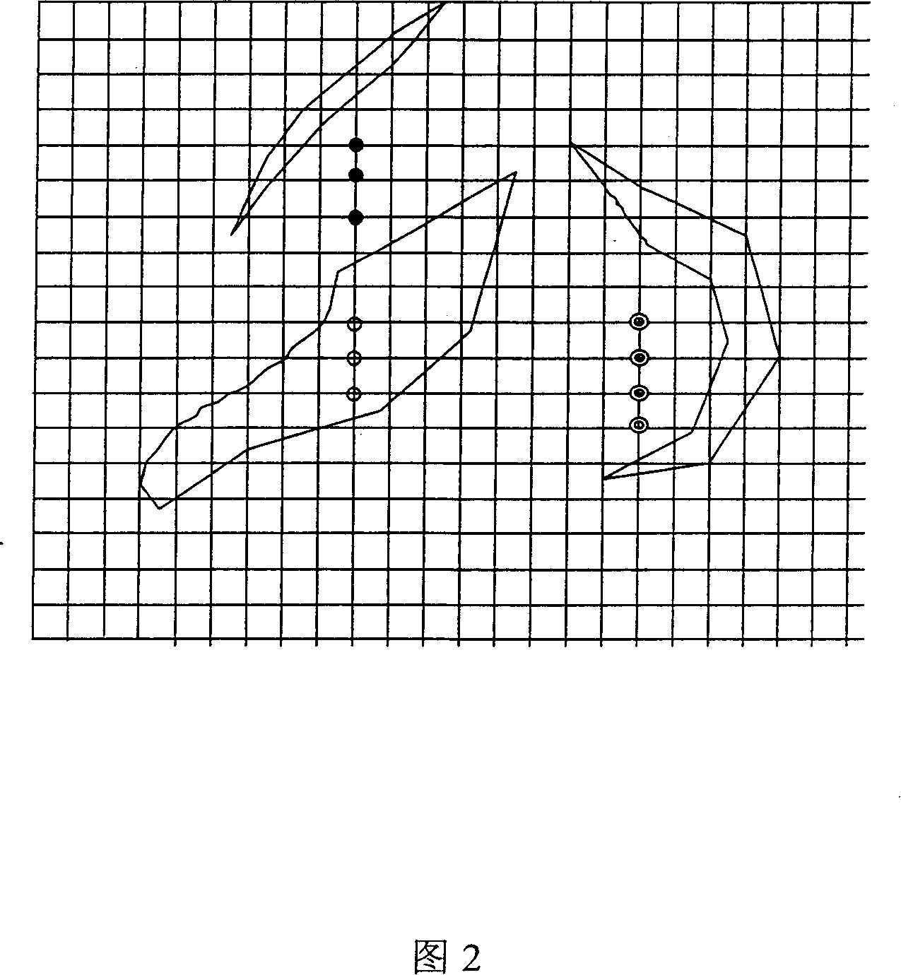 Rectangular net gridding method for painting contour graph containing rift geological structure