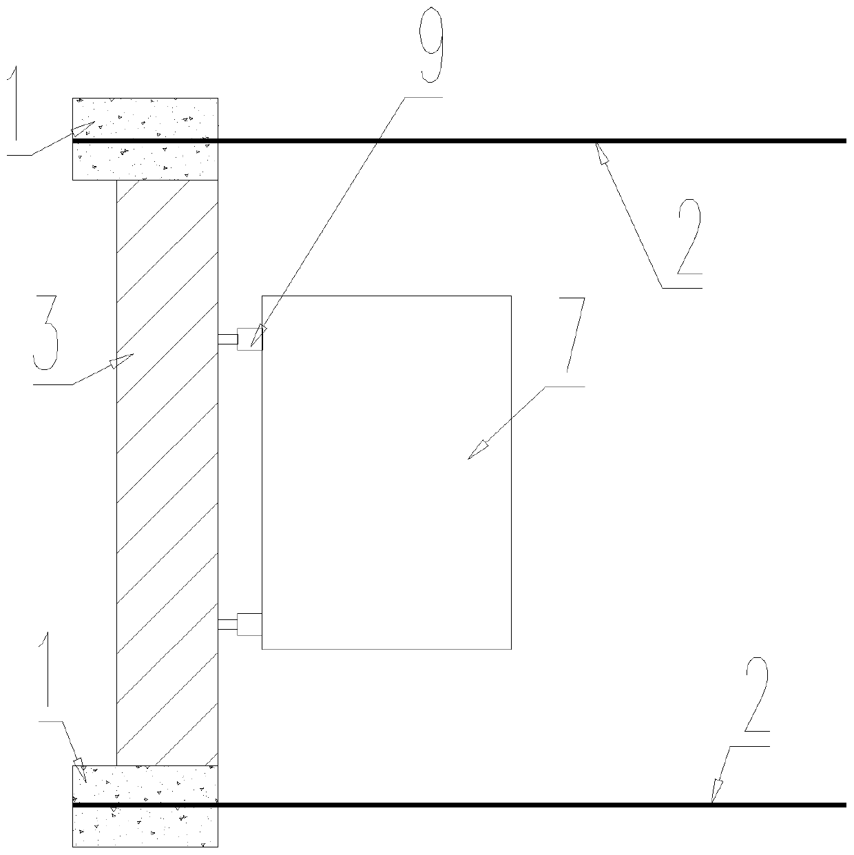 Slope terrain pier deformation repairing structure and repairing method