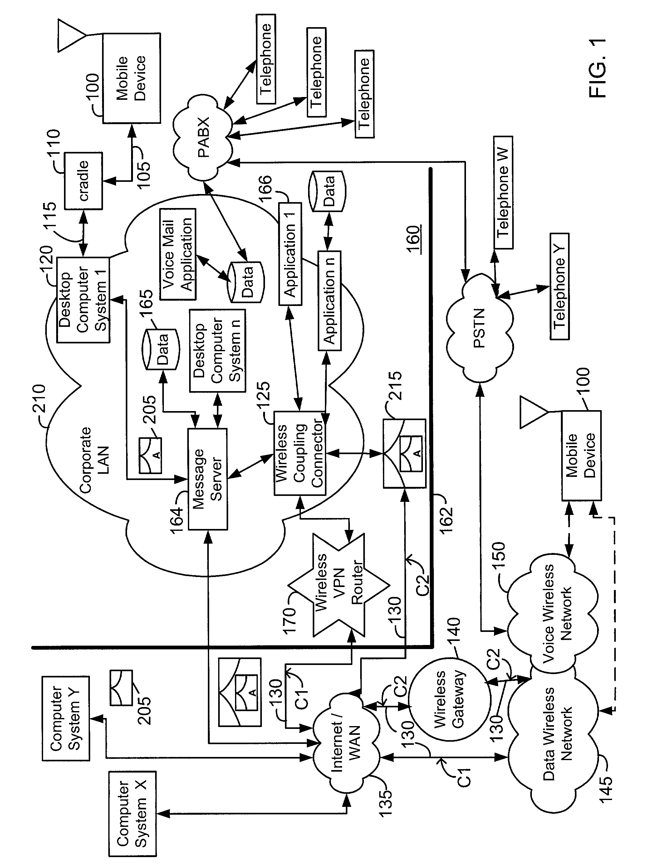 Advanced voice and data operations in a mobile data communication device