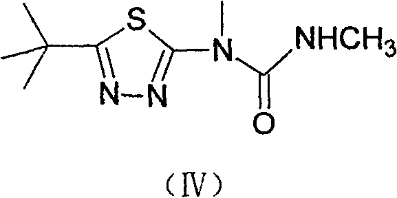 Method for preparing terbufos benzthiazuron