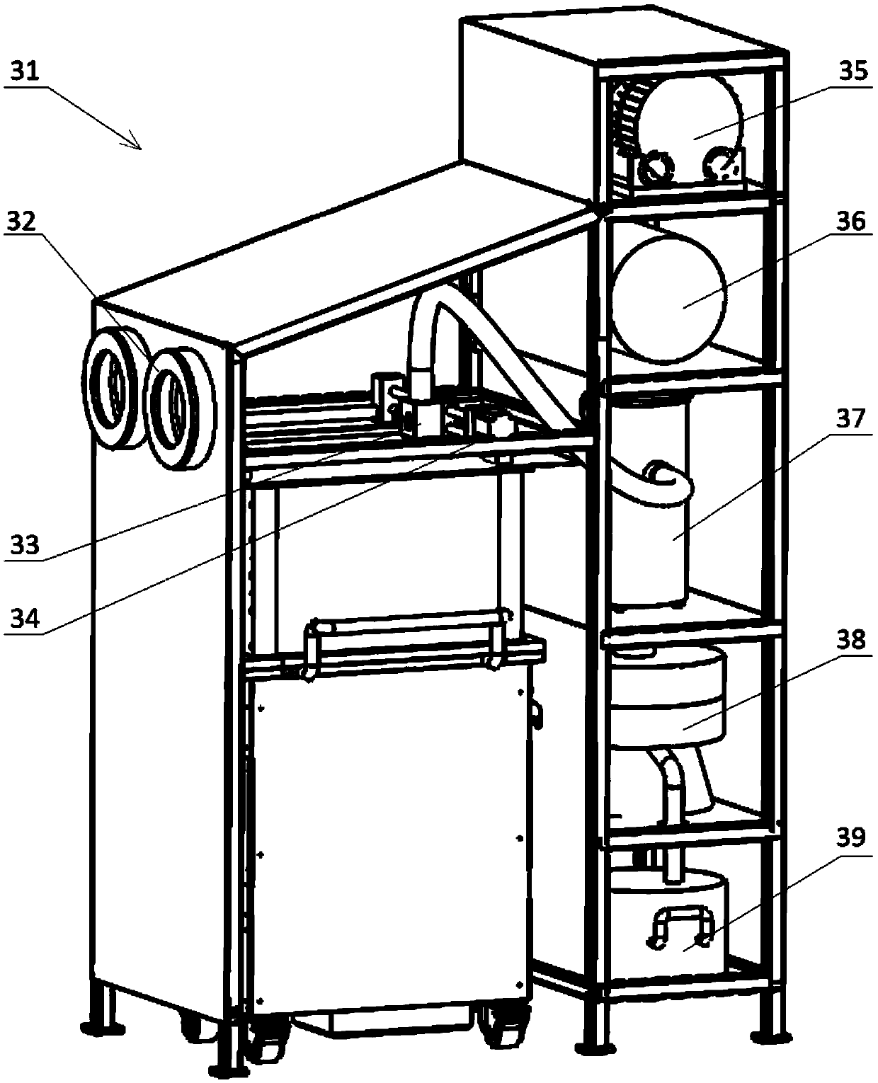 Automatic powder recycling device