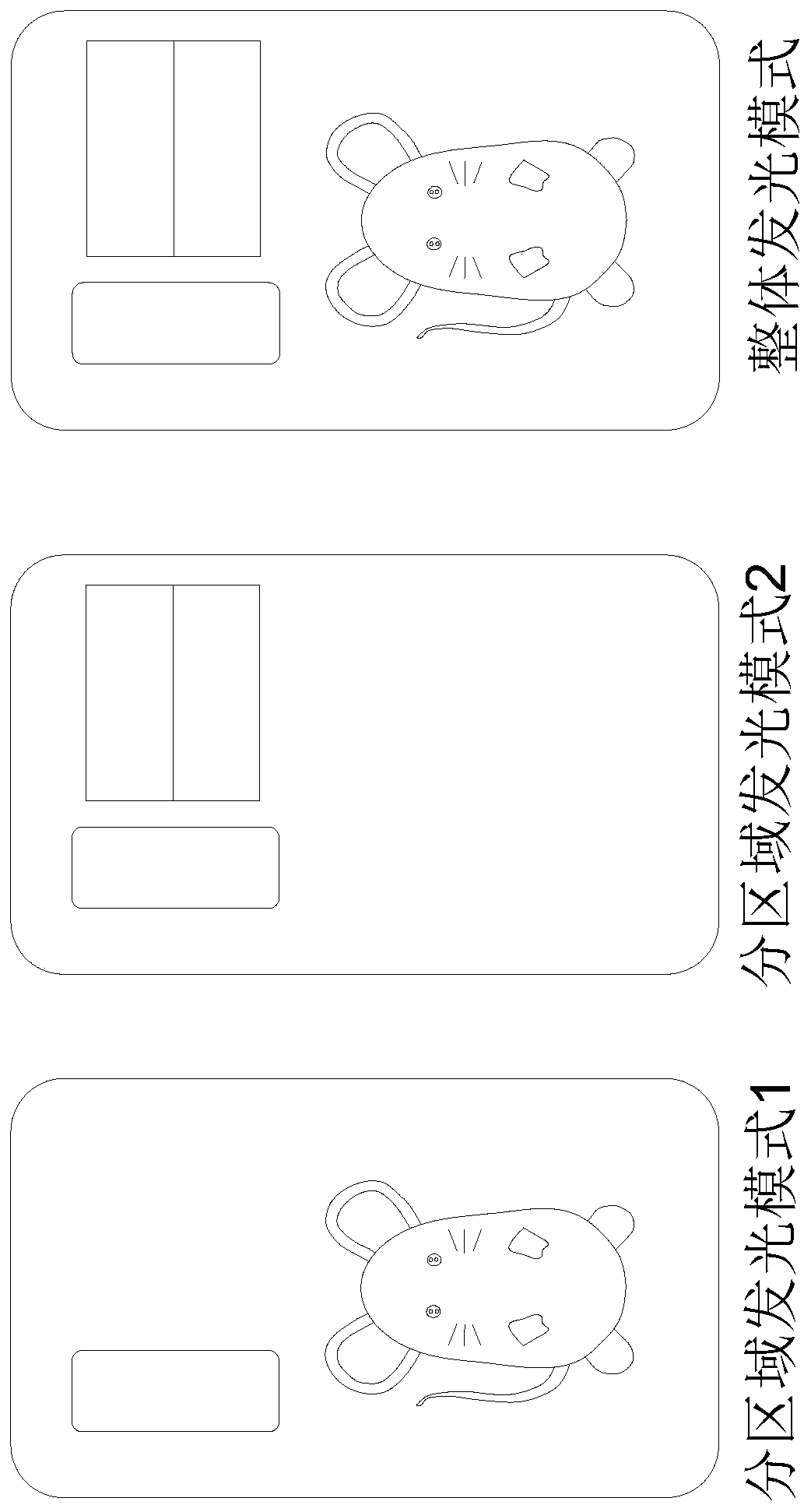 Method for realizing regional display of light-emitting mobile phone shell