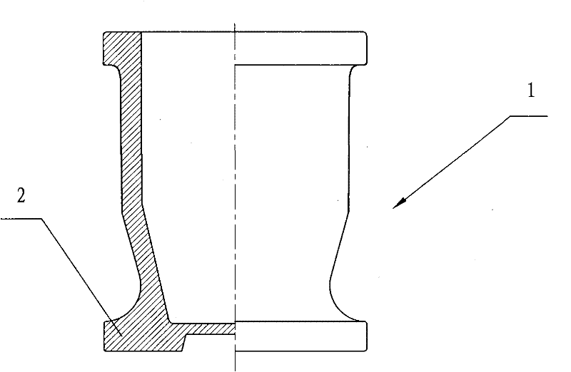 Multidirectional extrusion molding process and die for aluminum alloy shell parts with branches