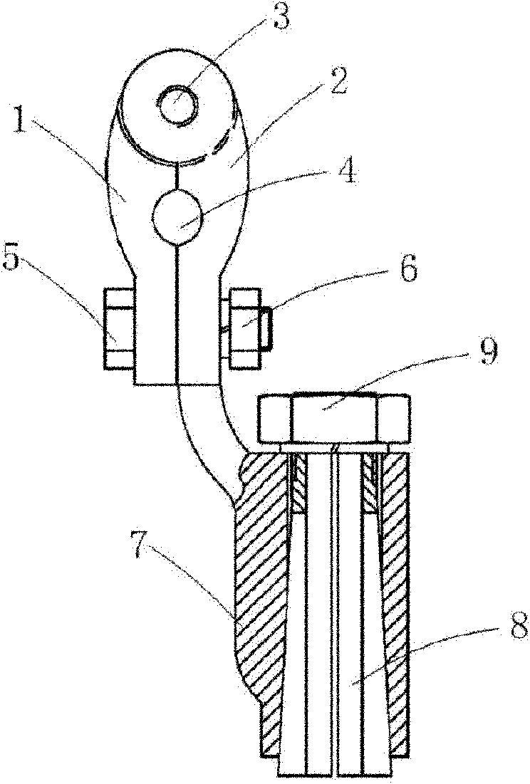 Hinge type middle jointing clamp