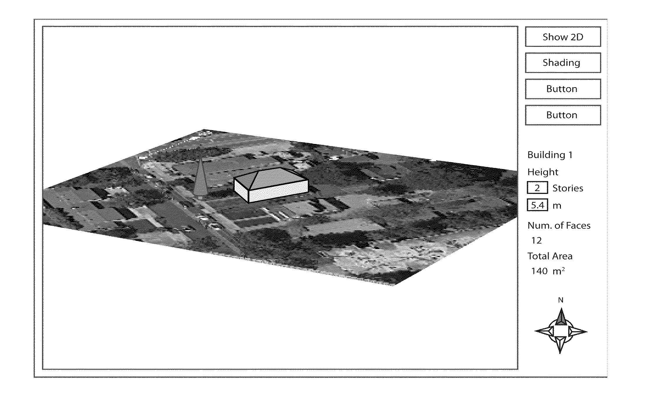 Estimation of Three-Dimensional Models of Roofs from Spatial Two-Dimensional Graphs