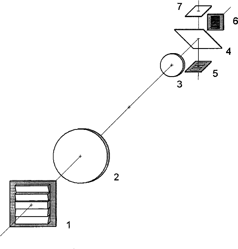 Rectangular optical wedge array telescope antenna of synthetic aperture laser imaging radar