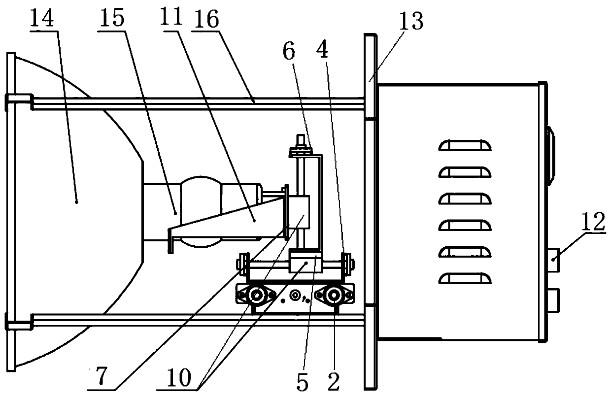 Projection lamp focusing mechanism and projection lamp