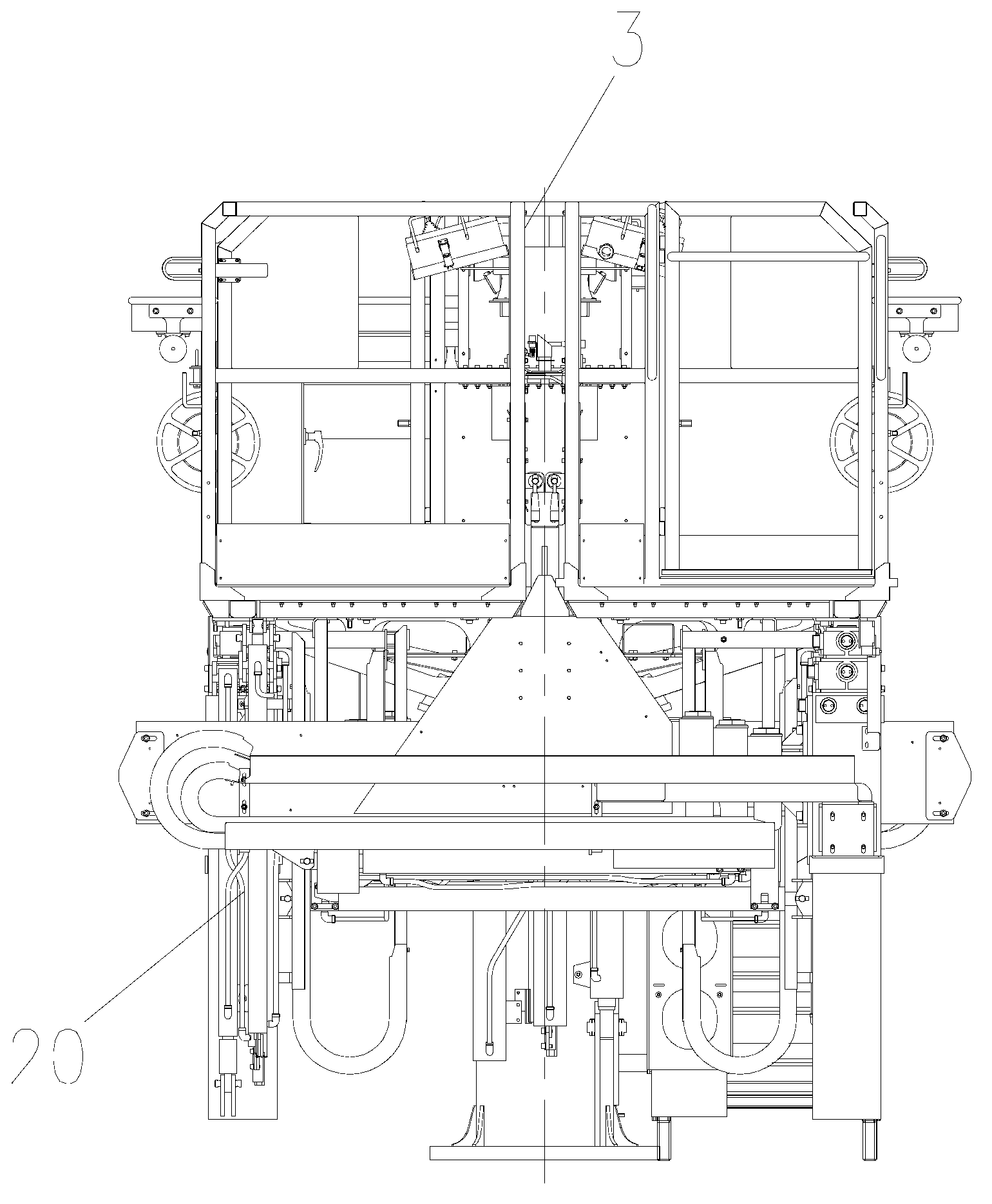 Multi-working-face contact network work vehicle