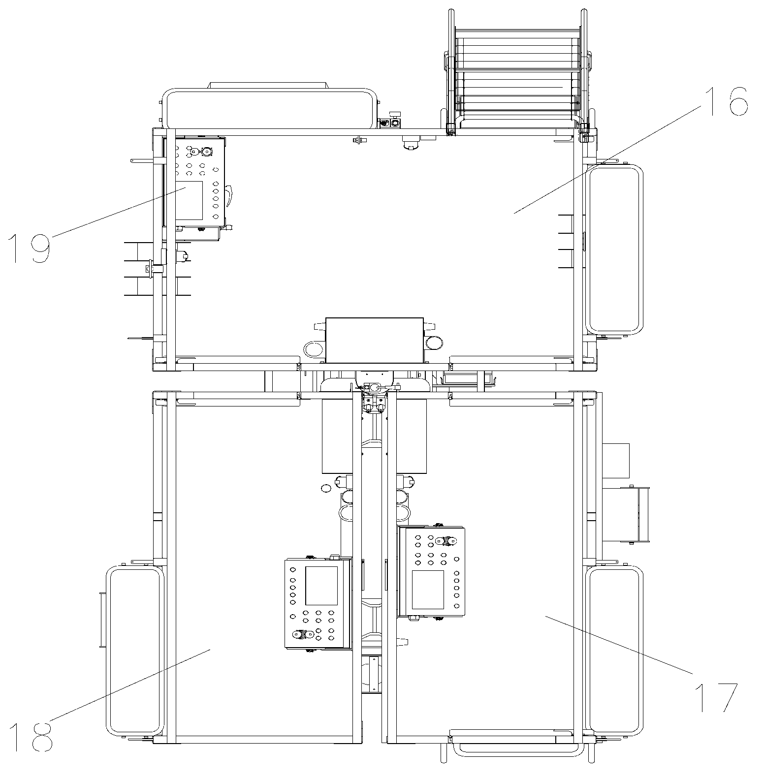 Multi-working-face contact network work vehicle