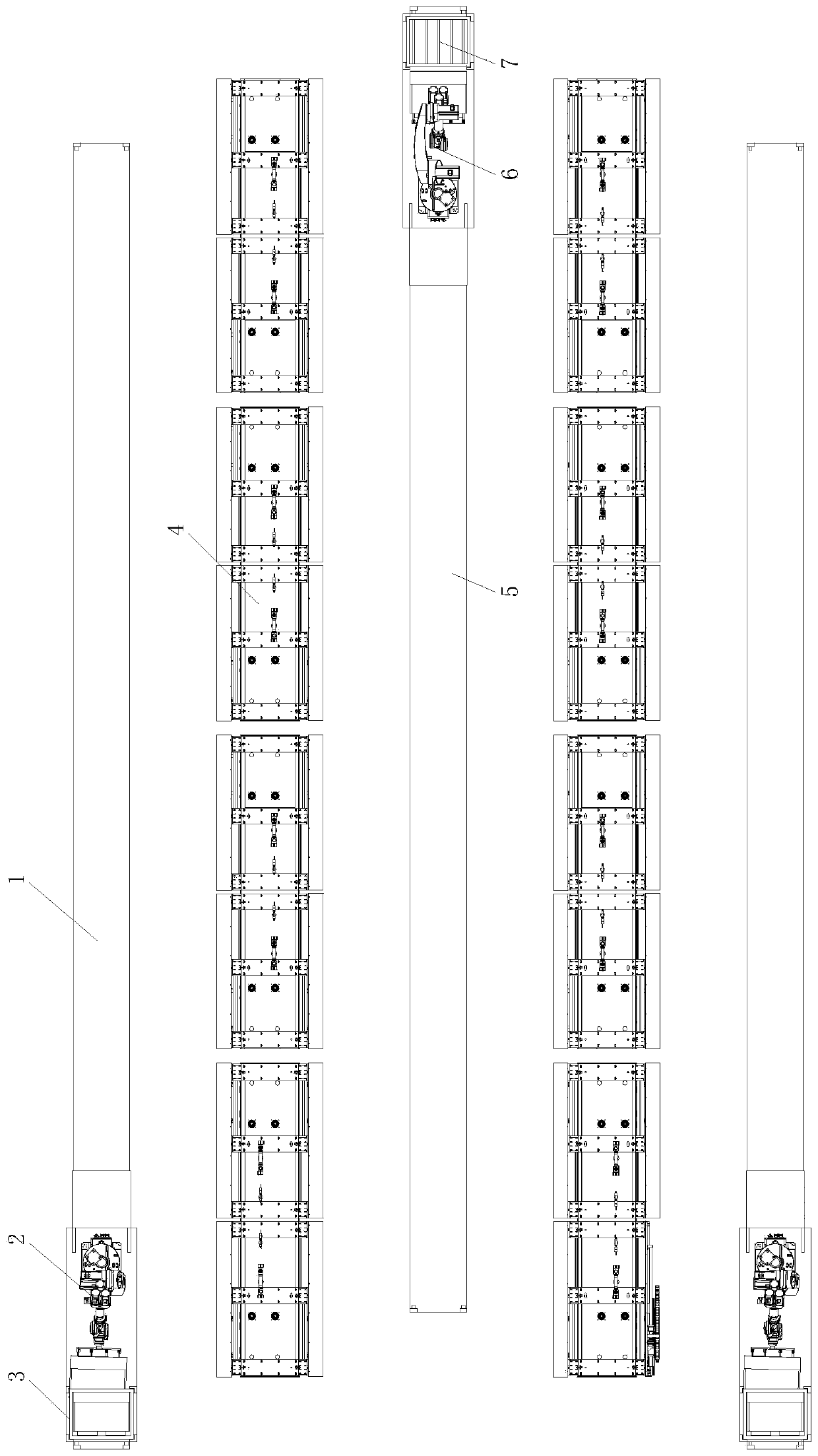 High vacuum baking line for new energy power battery intelligent robot