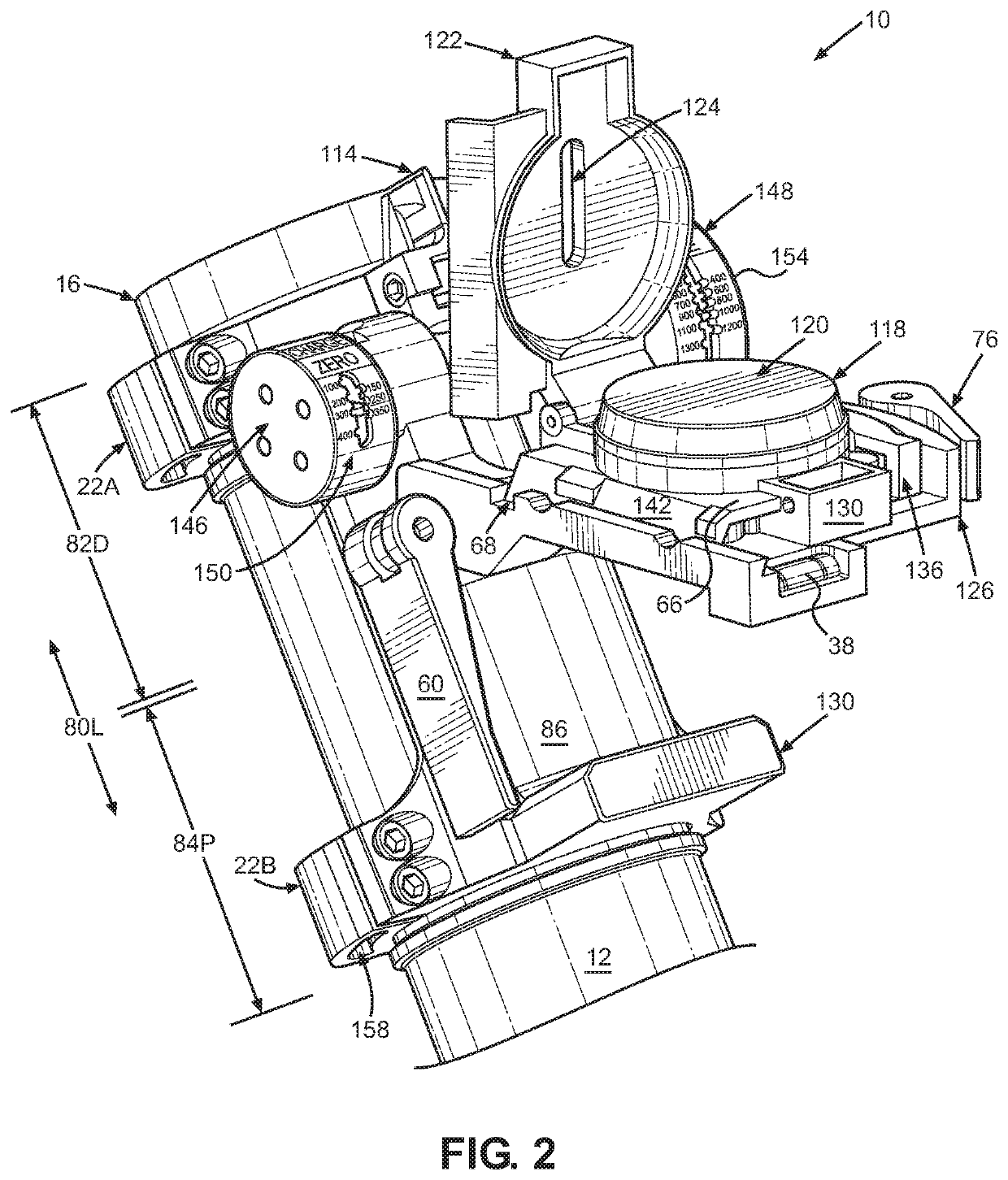 Sighting device for handheld mortar system