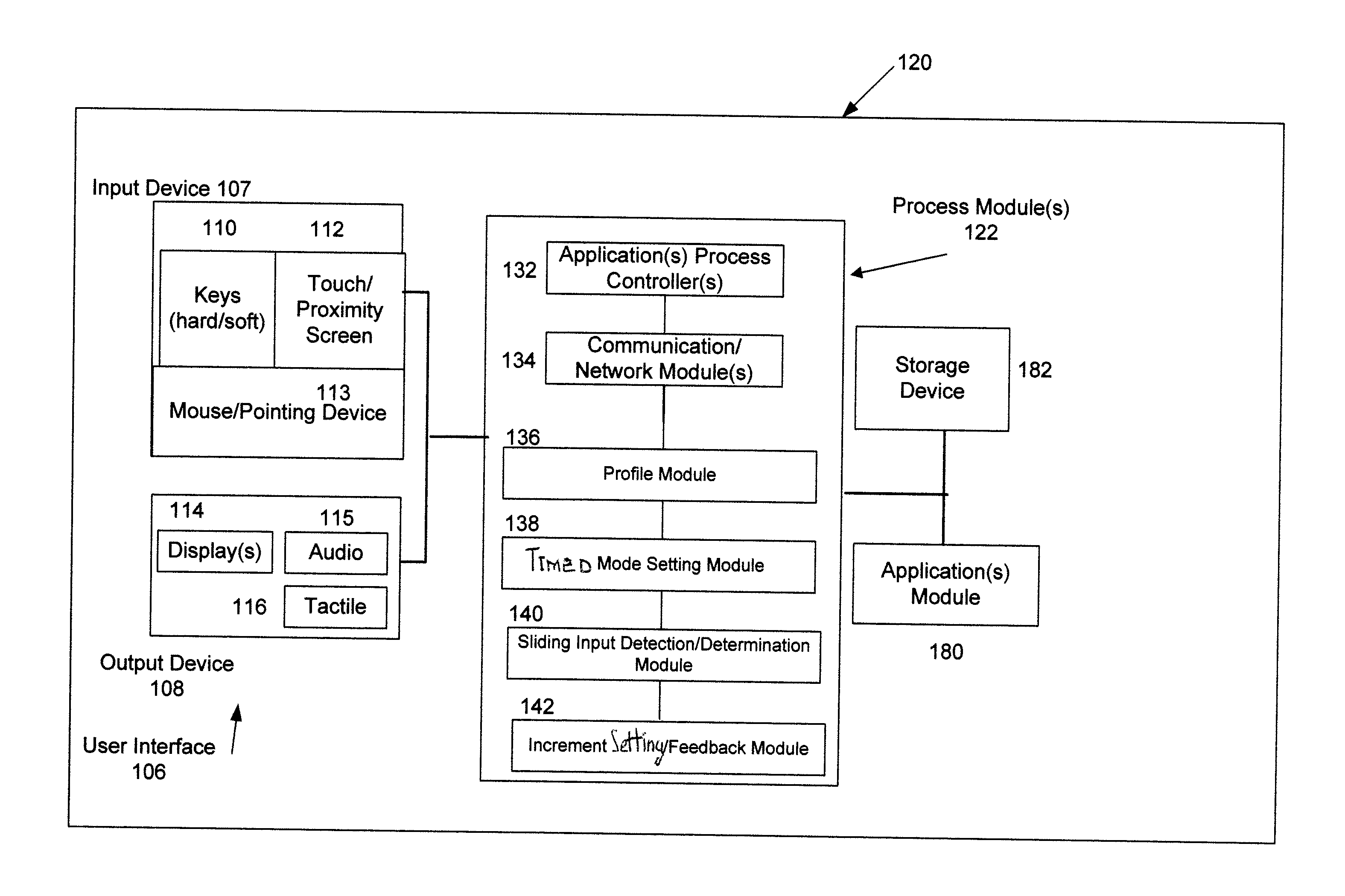 Sliding input user interface