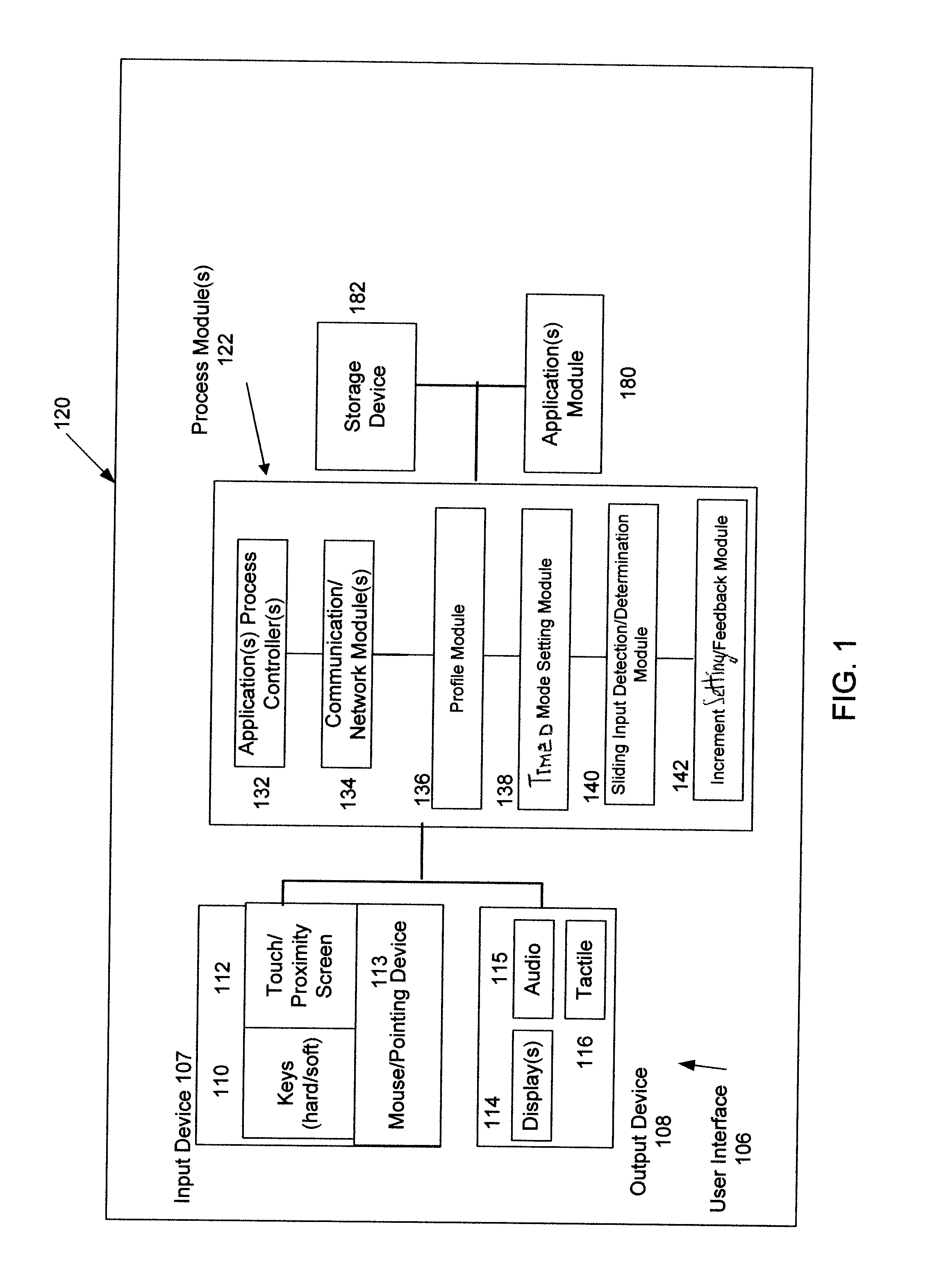 Sliding input user interface