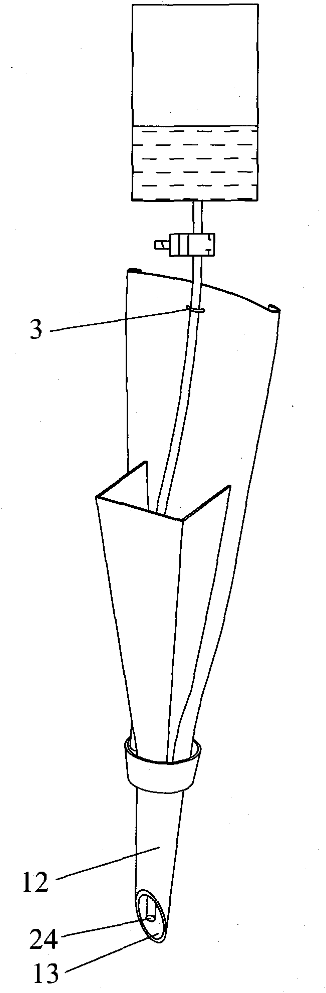 Material packing machine with priming device