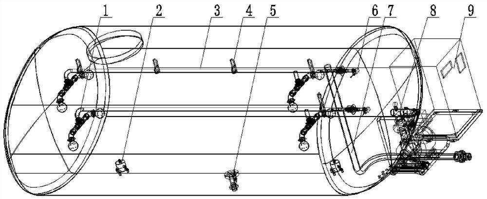 Automatic cleaning system and method for water transporting tank