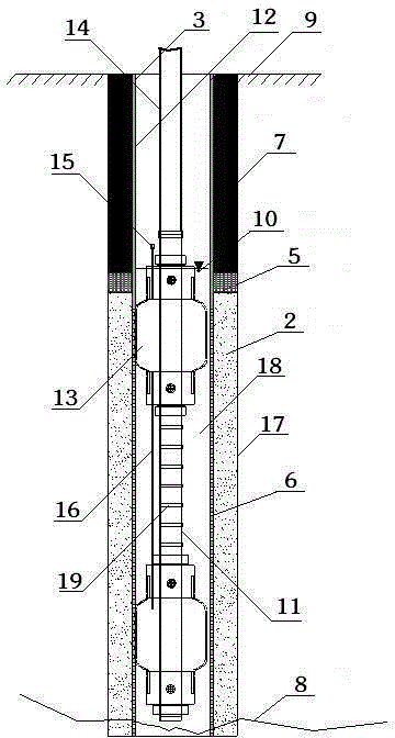 Filling and water-pumping double-well treating method for treating polluted underground water