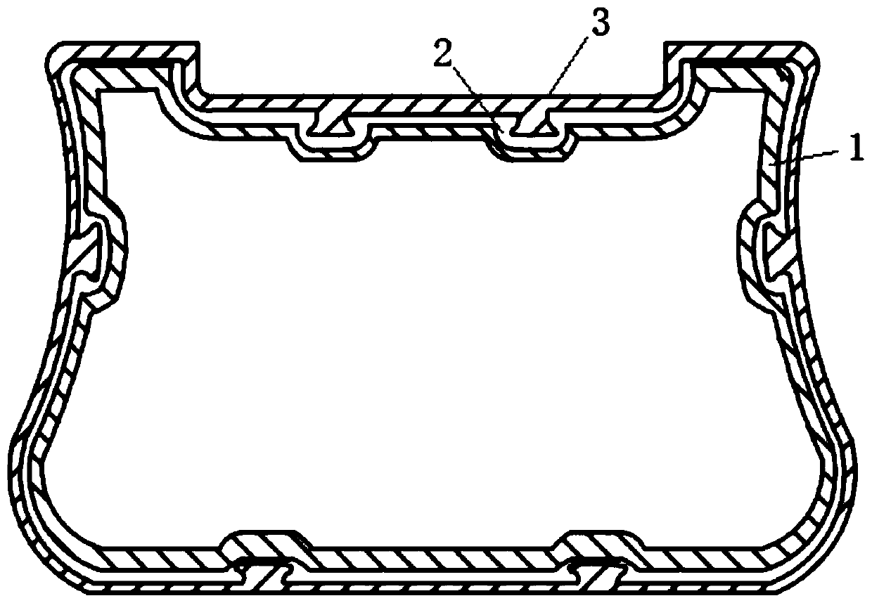 Double-layer co-extruded aluminum-wood plastic profile and preparation method thereof