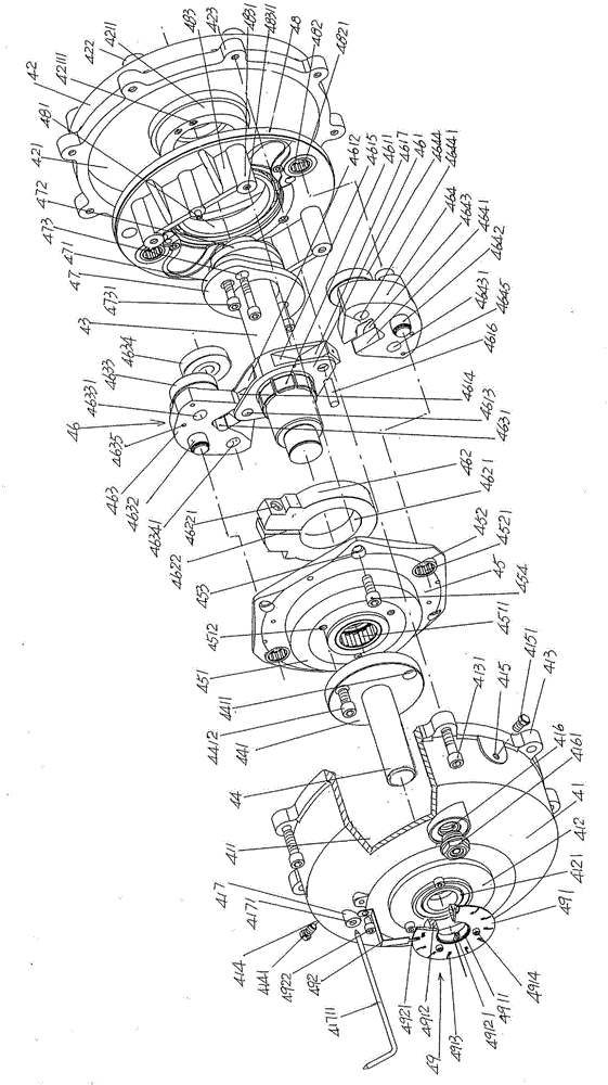 Crank rocker type electronic jacquard machine