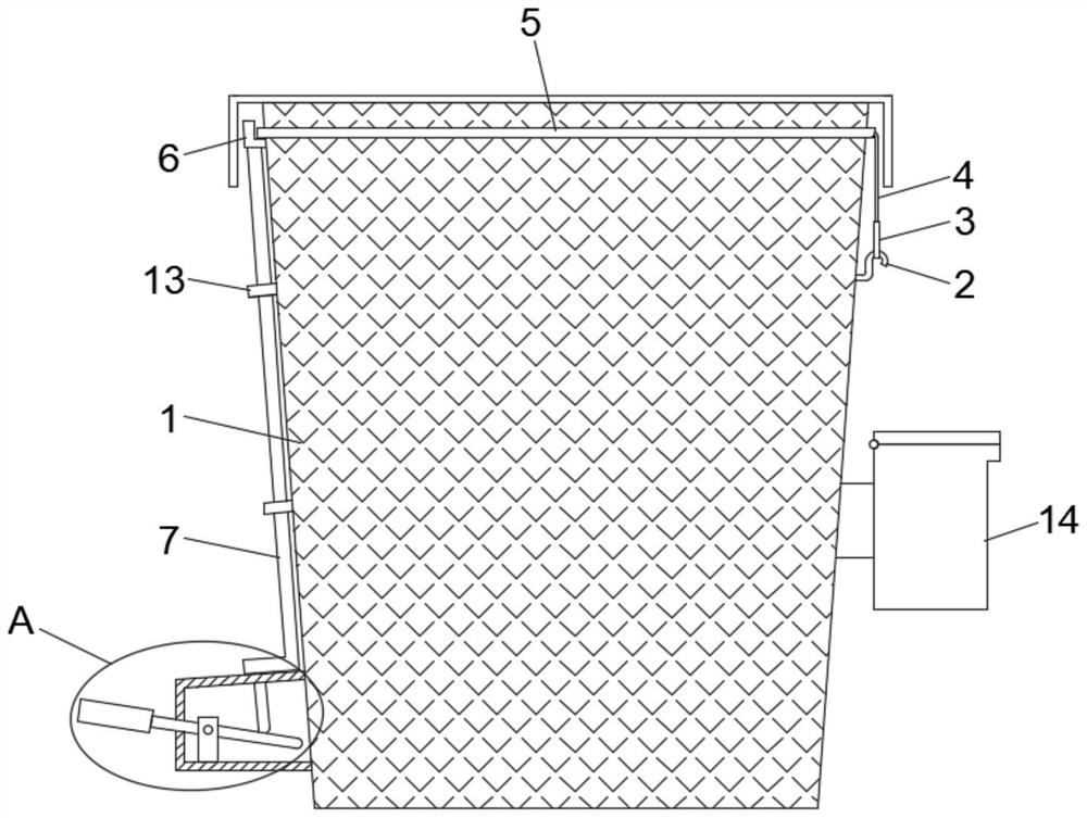 A garbage can with automatic sealing function of garbage bag