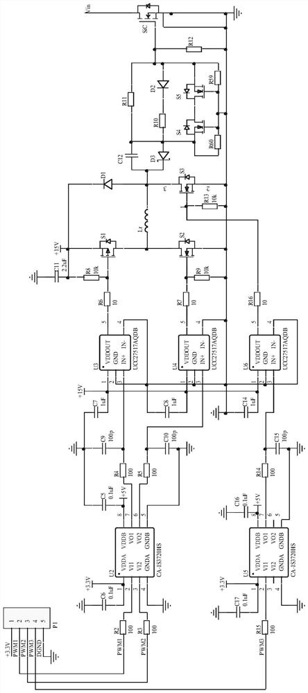 Resonant gate driving circuit with crosstalk suppression and driving method thereof