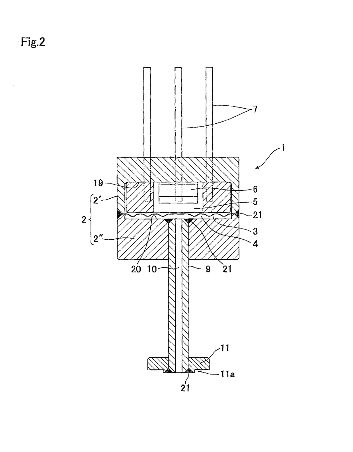 Structure for attaching pressure detector