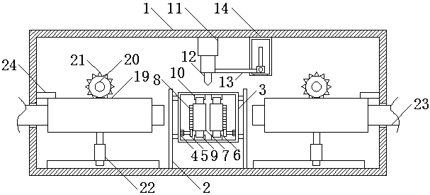 Steel pipe positioned-welding device for industrial machinery and welding method