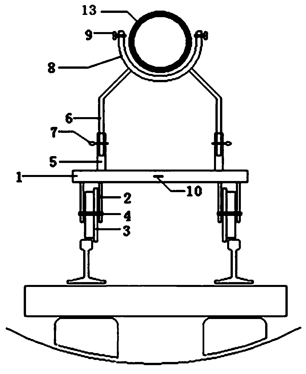 Inverted construction method for integral ballast bed pouring in separate tunnels in subway sections