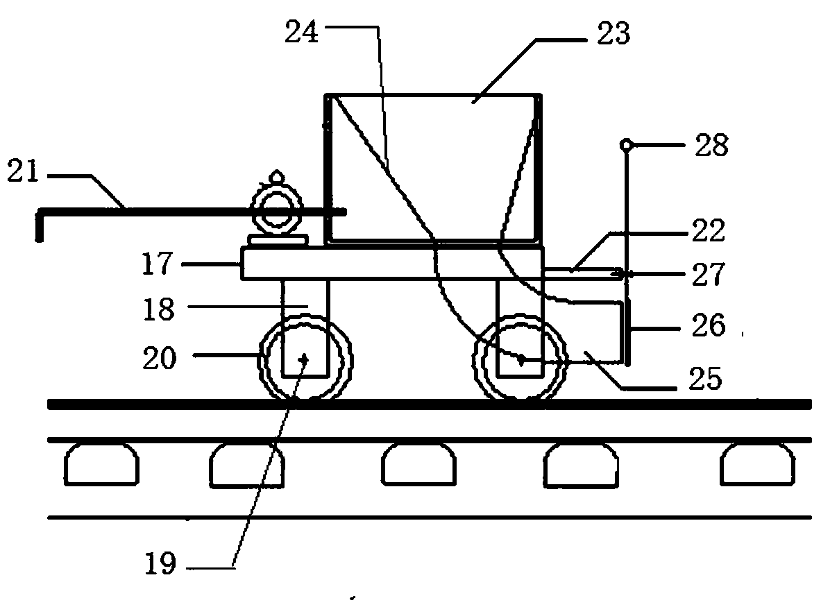 Inverted construction method for integral ballast bed pouring in separate tunnels in subway sections