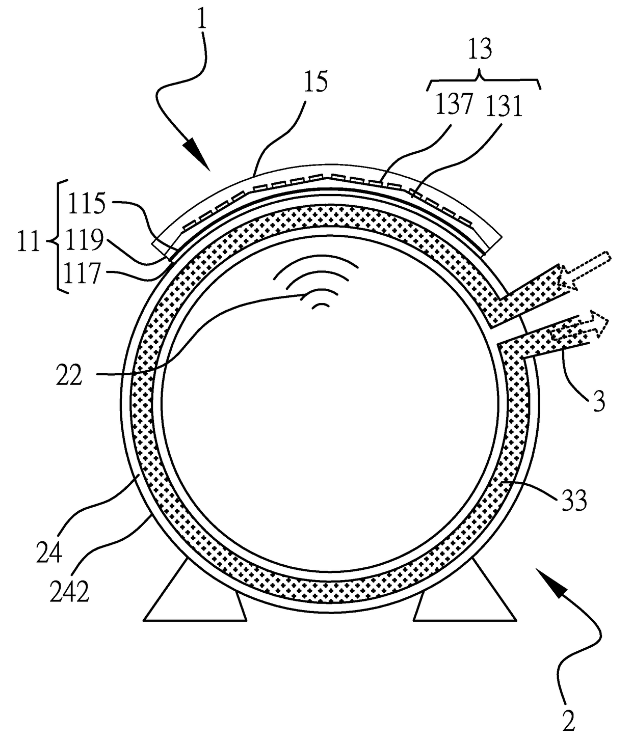 Flexible high-power control device and motor assembly comprising the control device