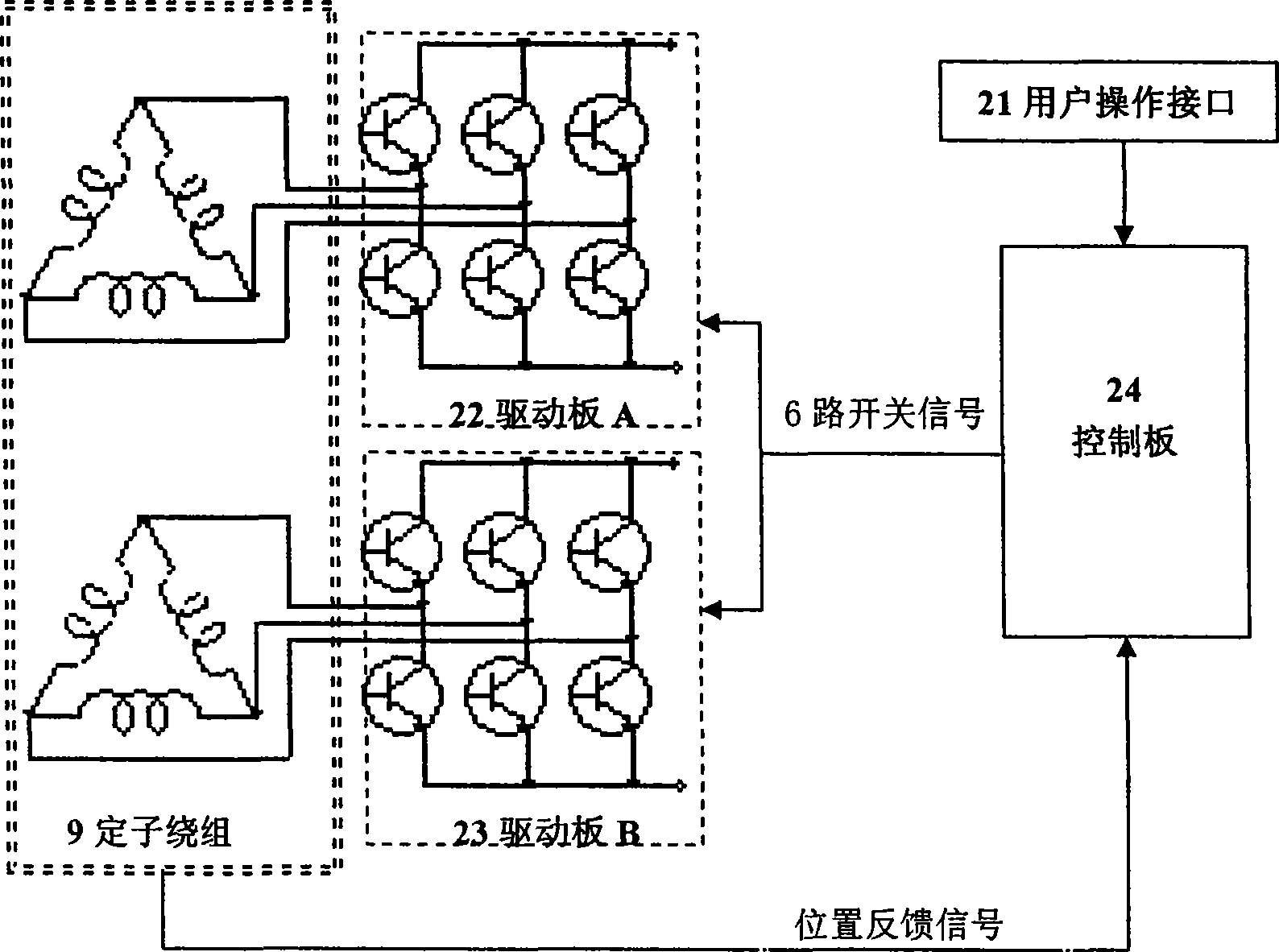 External rotor type motor with multiple rotors and multiple stators