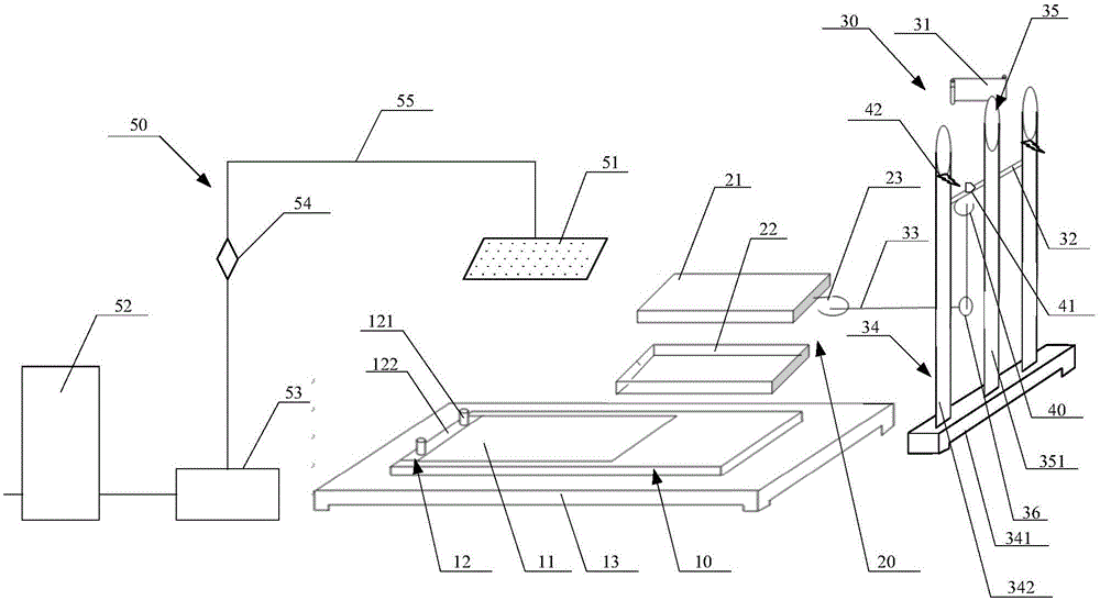 Testing device and method for skin-friction coefficient of fabric