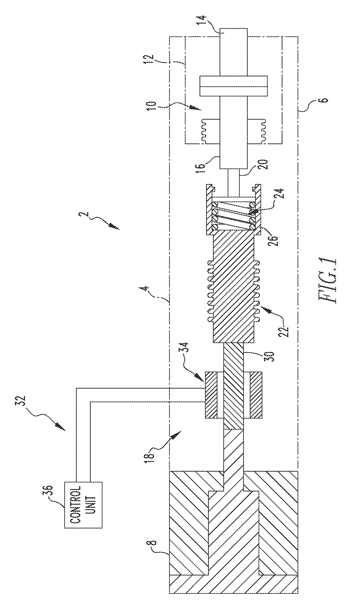 Circuit interrupter employing a linear transducer to monitor contact erosion