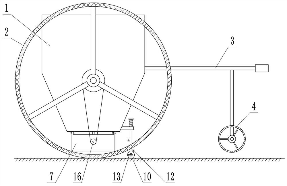 Road surface salt sprinkling and ice melting device