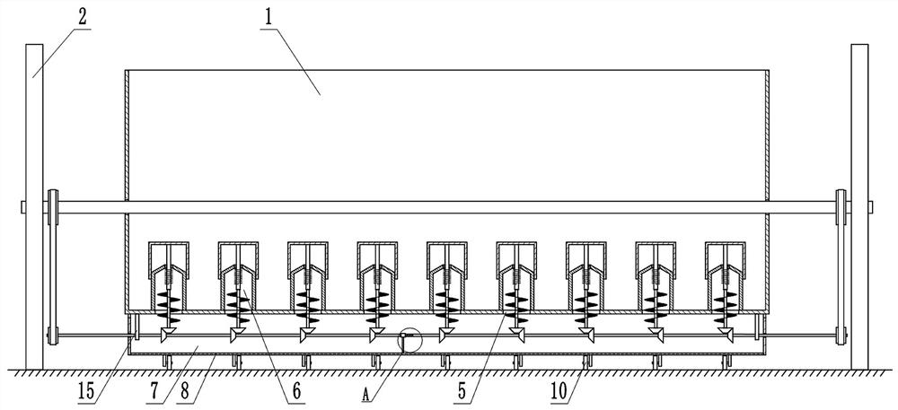 Road surface salt sprinkling and ice melting device