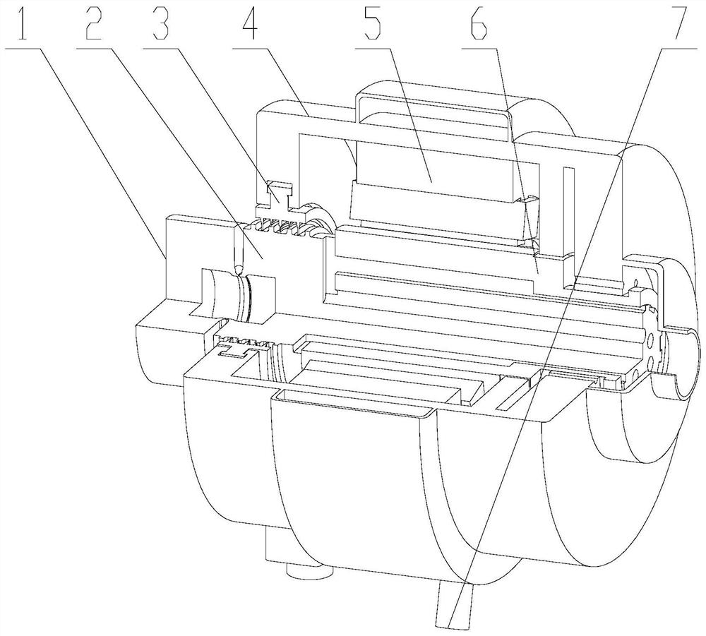 Turbine structure using electromagnetic bearing