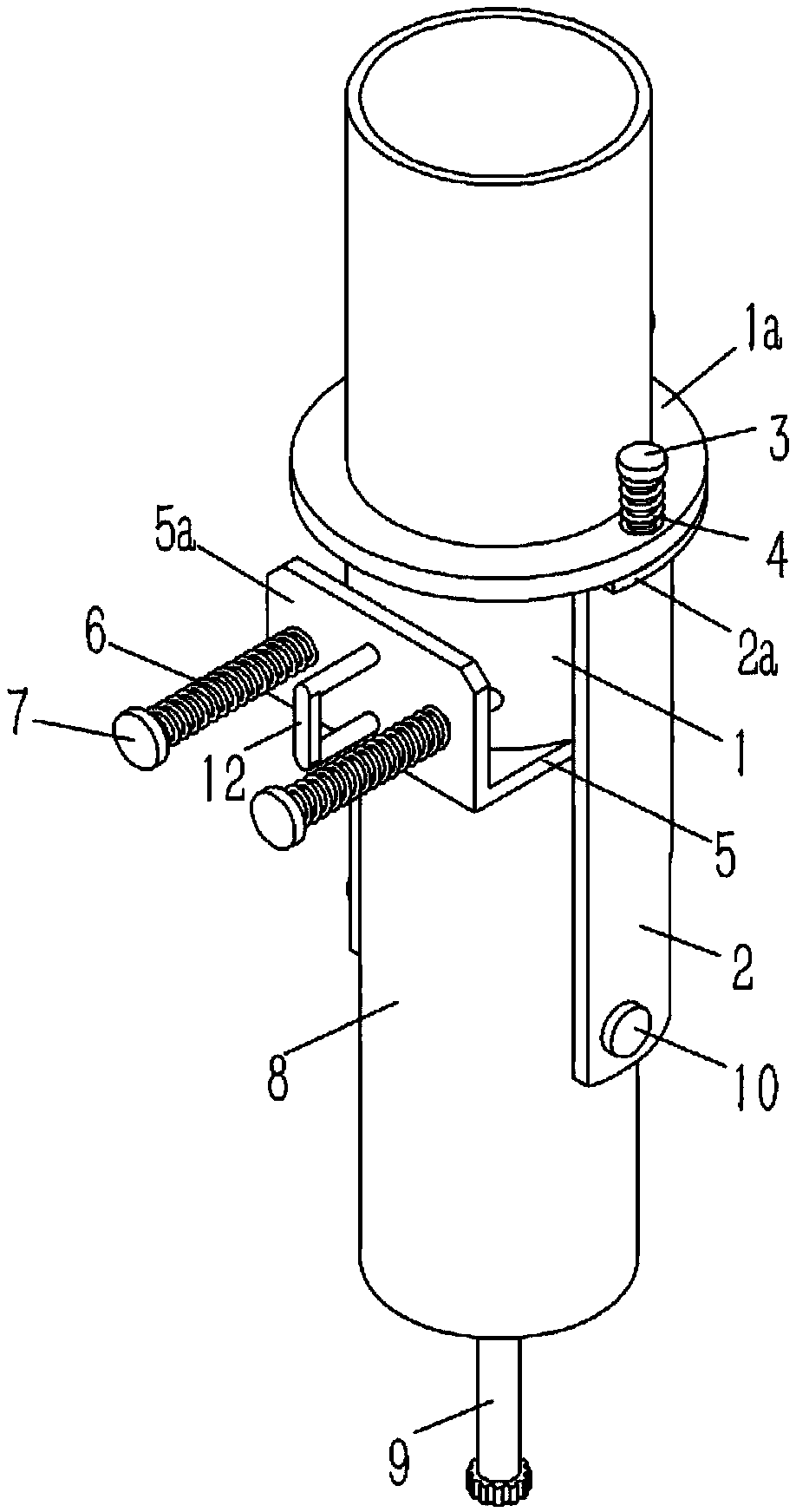 Quantitative material conveying device applied to packaging of particle bags