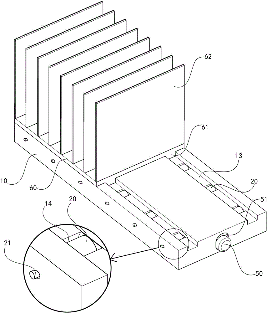 File queuing rack capable of conveniently queuing and placing files and use method of file queuing rack