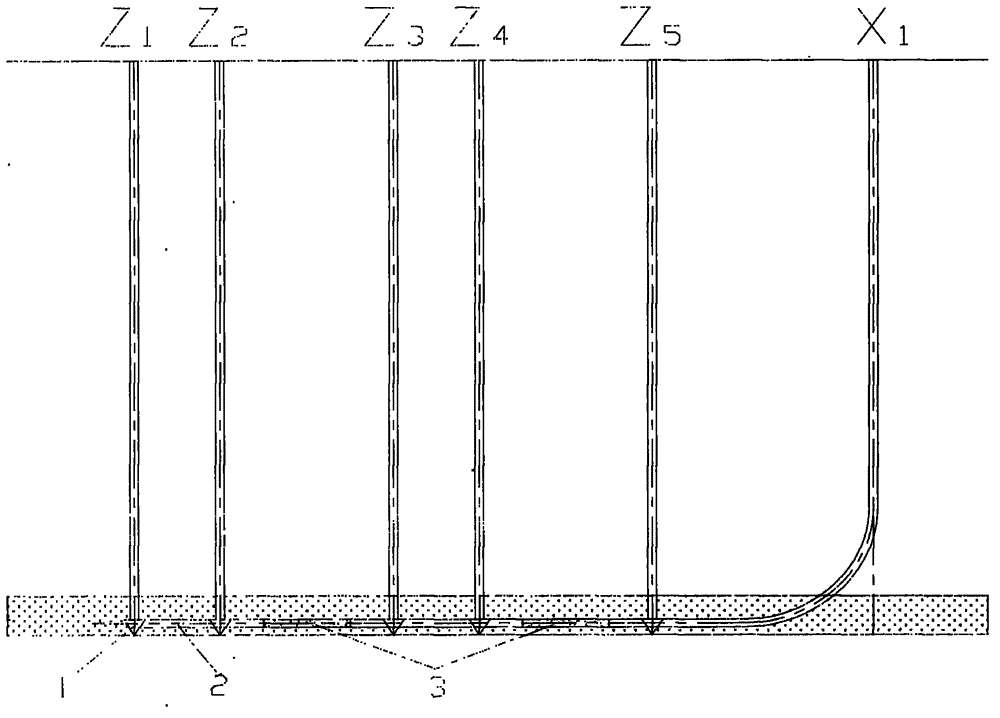 One-inclined multi-vertical cascaded well group salt mine mining method