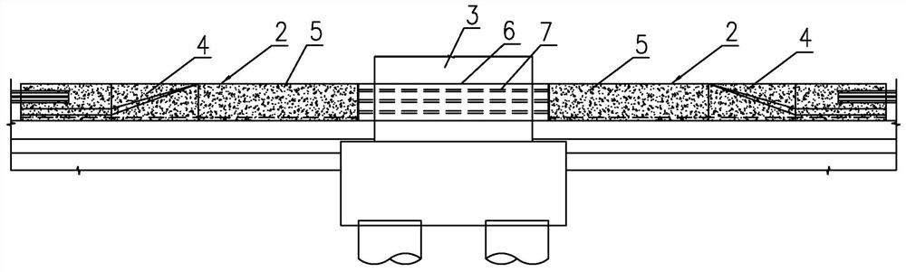 Bridge pier anti-collision device on width-limited central separating strip