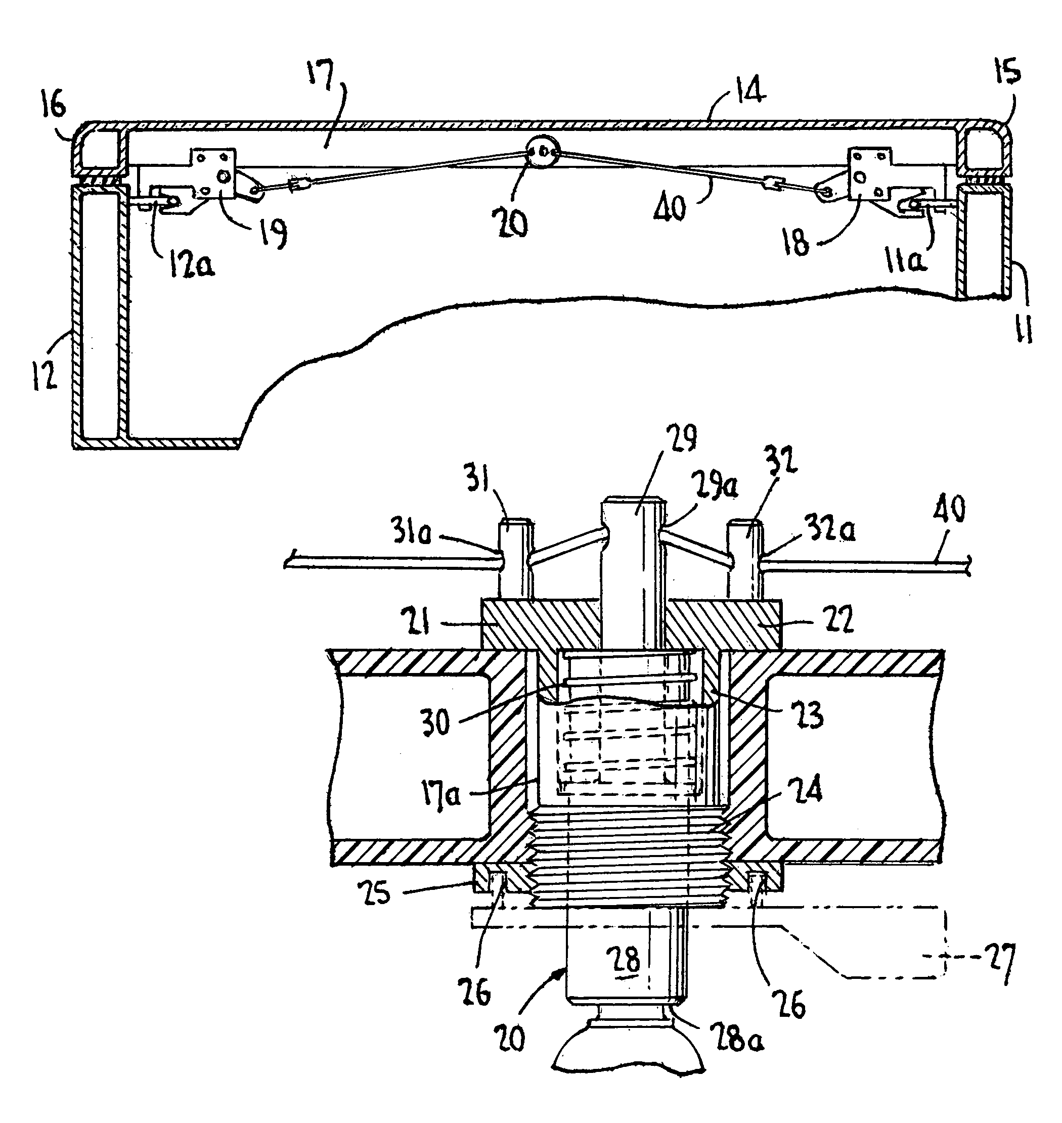 Push button latch release assembly