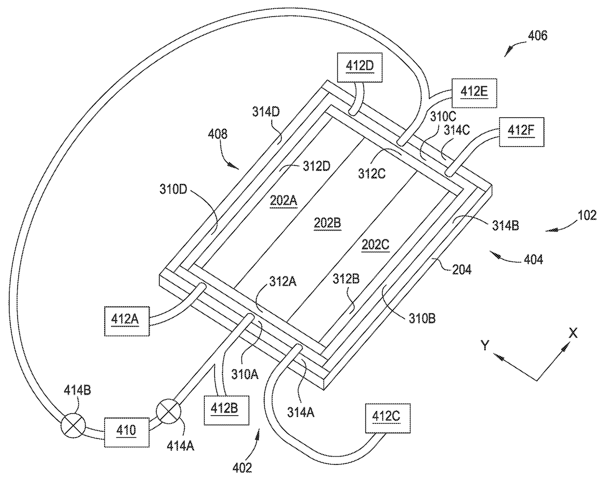 Vacuum hold-down of seamless image panel to polycarbonate protective frontplane