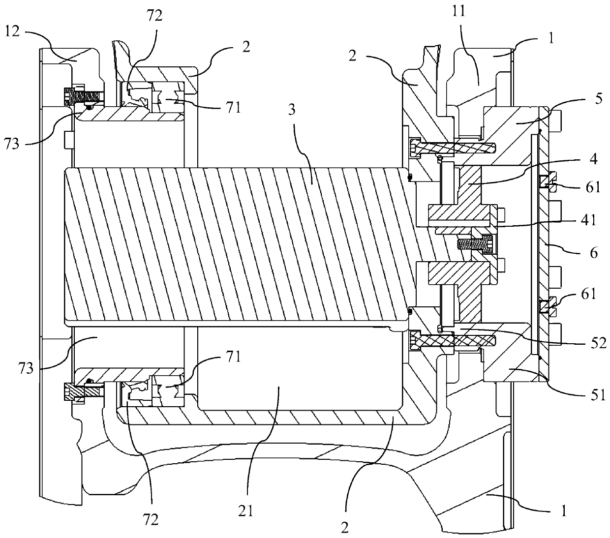 Robot joint structure and robot joint structure assembly method