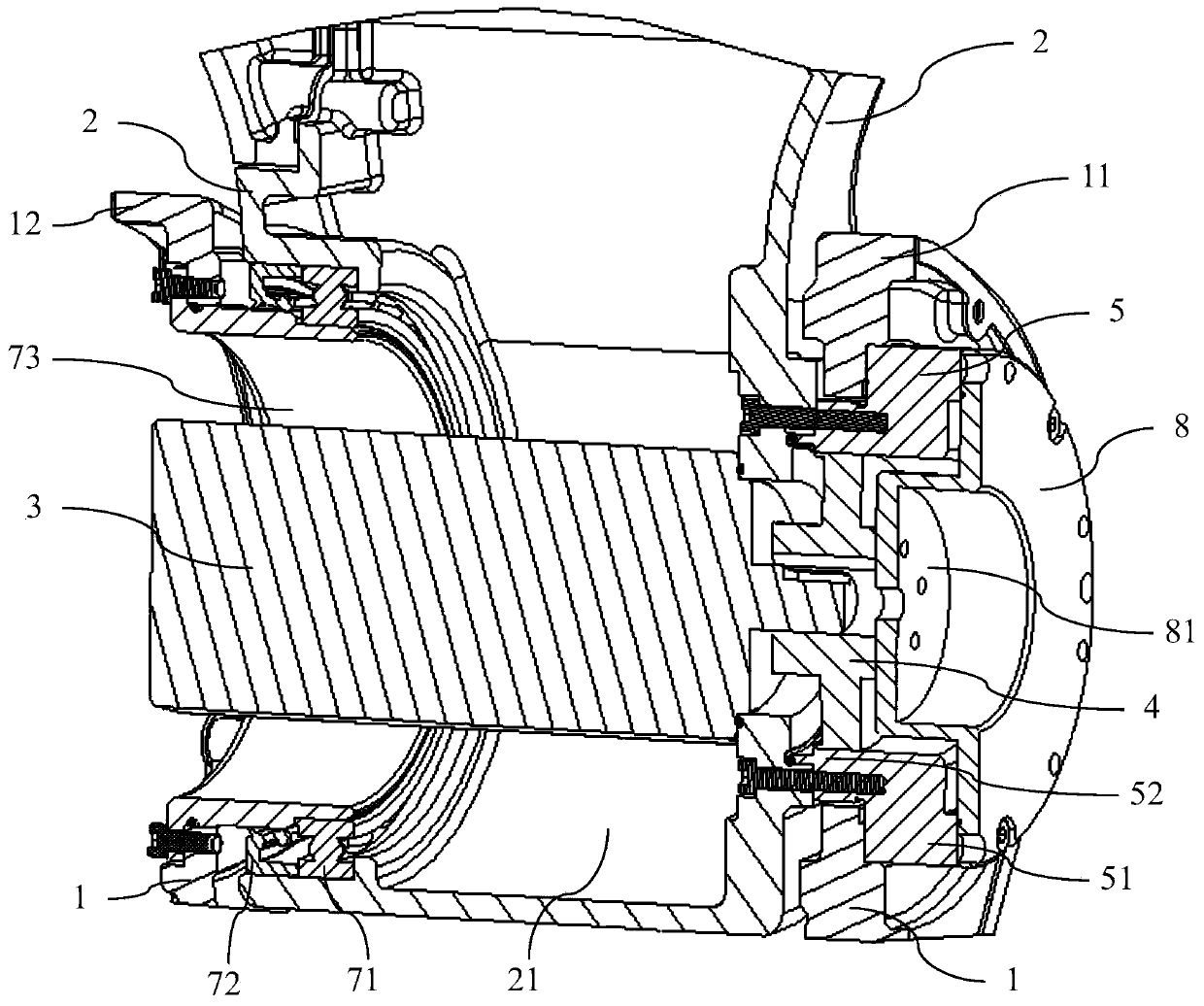 Robot joint structure and robot joint structure assembly method