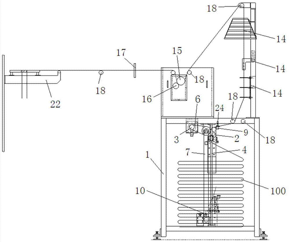 Feeding system for box-type hygiene product raw materials