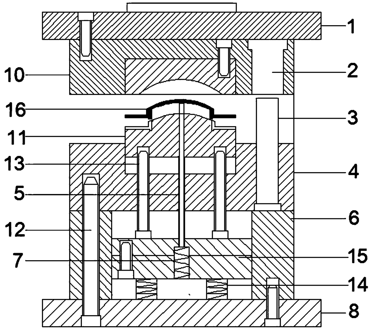 Die with secondary ejection forced demolding