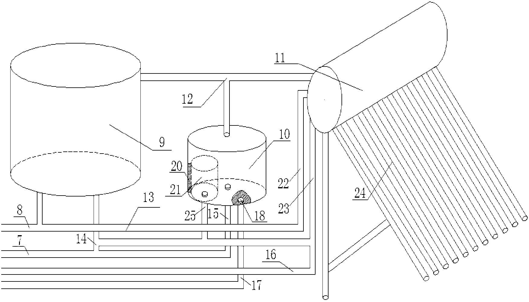 Novel solar water-saving emission-reducing system device