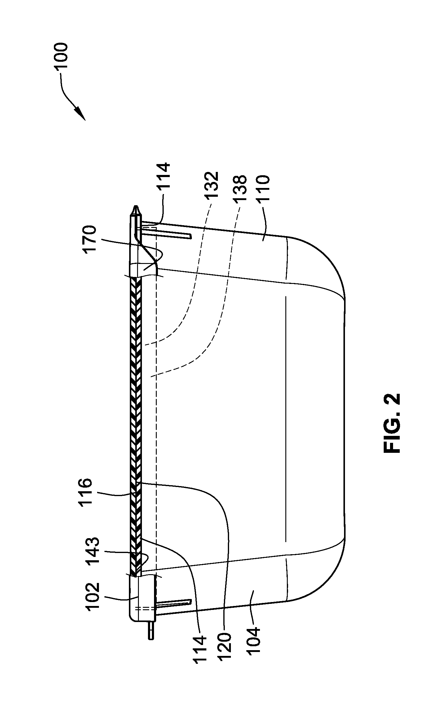 Container having a pre-curved lid