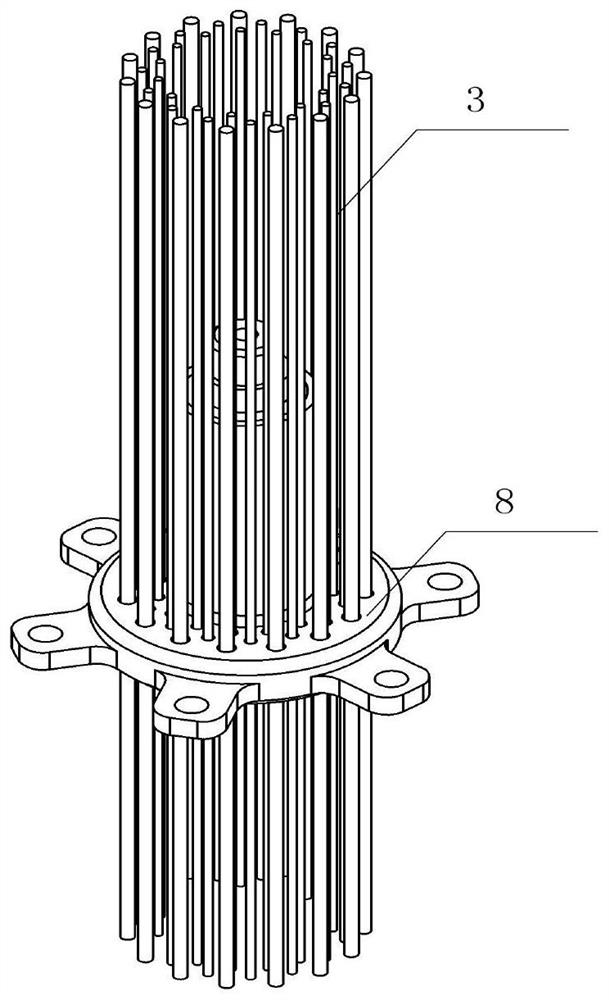 Airtight small-winding-moment wire shaft penetrating device